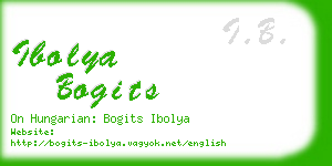 ibolya bogits business card